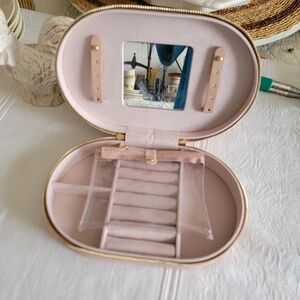 Rose Pink Jewelry Travel Case Nwot set of 2